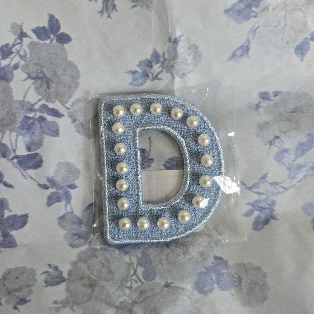 Blue Pearl Letter Patch